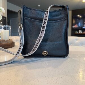 Michael Kors Black Pebbled Leather Shoulder Bag